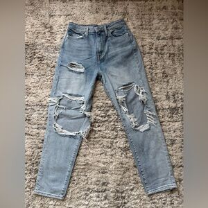 H&M Light Blue Distressed Boyfriend Jeans